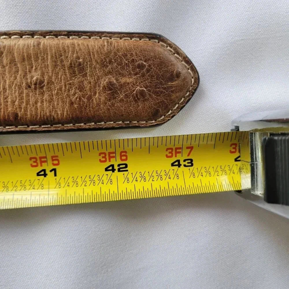 Western Style SILVER CROSS Men’s Genuine Leather Belt